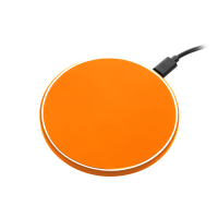 Беспроводное зарядное устройство с подсветкой 15W Auris, оранжевое