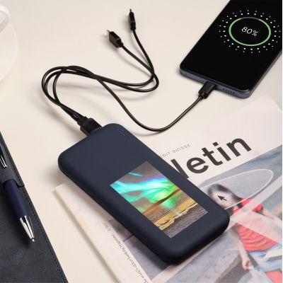 Внешний аккумулятор с подсветкой Люче (Luce) 10000 mAh, синий-11