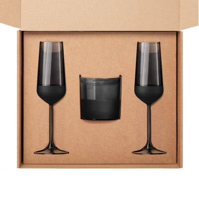 Доп. ложемент ВЕРХНИЙ под свечу + 2 бокала для шампанского в универсальную коробку (арт. 21006.020)-3