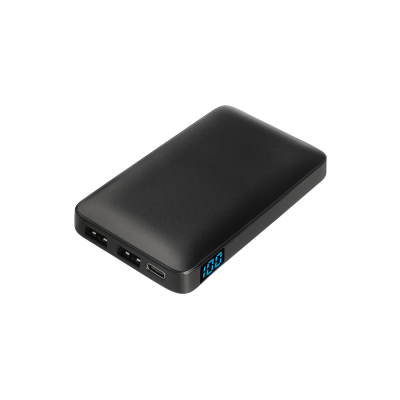 Внешний аккумулятор с цветной подсветкой Анкор Макс (Ancor Max) 5000 mAh, черный-0