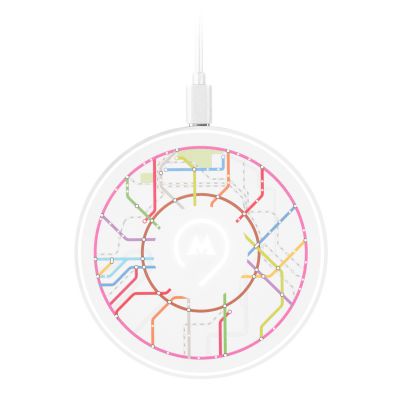 Беспроводное зарядное устройство с подсветкой 15W Auris, белое-2