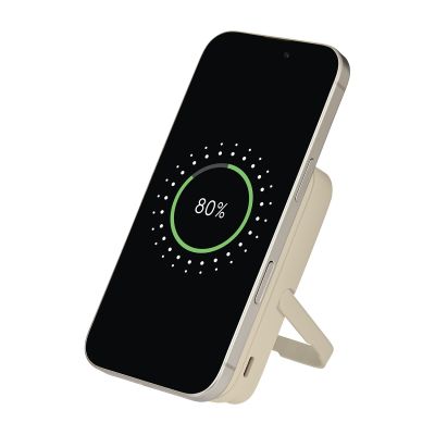 Внешний аккумулятор Union PD 10000mAh с функцией беспроводной зарядки 15W, бежевый-10