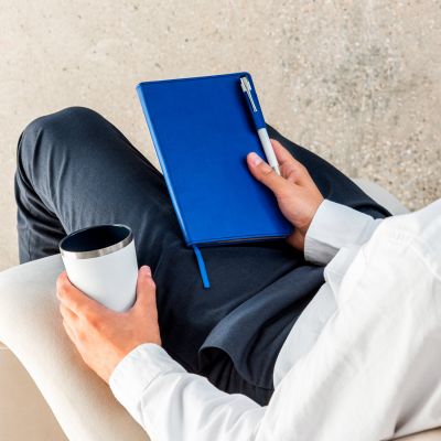 Термокружка вакуумная с керамическим покрытием Арктик (Arctic), белый/синий-6