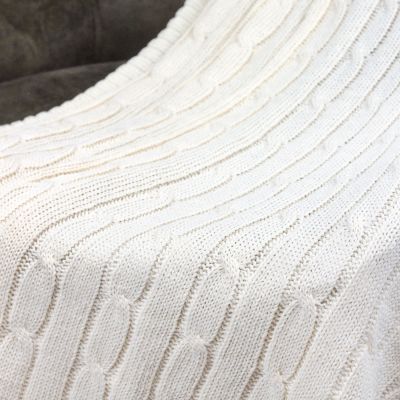 Плед Fado вязаный, бежевый (без подарочной коробки)-5