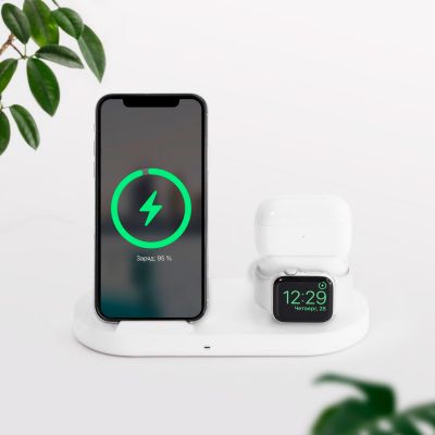 Беспроводная зарядная станция 3в1 Prime-8