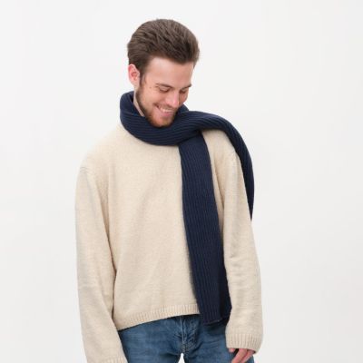 Шарф Forges вязаный, синий-2