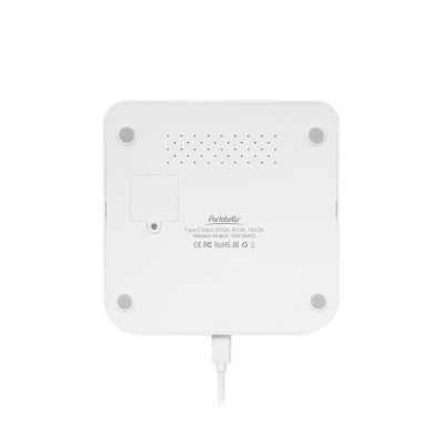 Зарядная станция с часами 15W Ригель (Rigel), белая-4