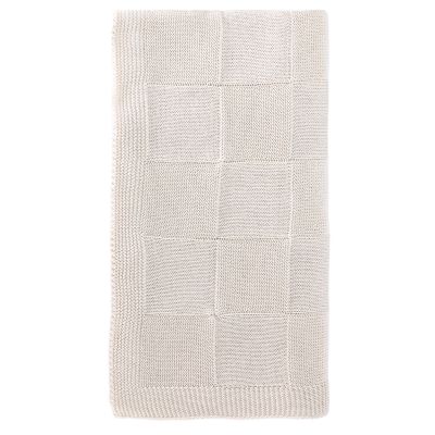 Плед Cella вязаный, бежевый (без подарочной коробки)-2