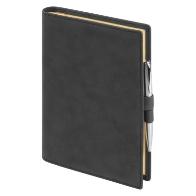 Ежедневник-портфолио Clip NEO недатированный в подарочной коробке, черный (в комплекте ручка Tesoro серебро)-5