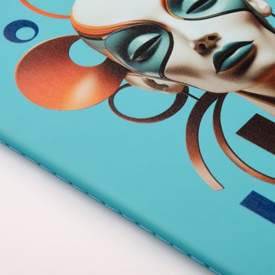 Блокнот Alpha slim, лазурный-13