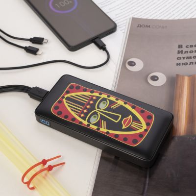Внешний аккумулятор с цветной подсветкой Анкор Макс Плюс PD (Ancor PD Max Plus) 10000 mAh, черный-9