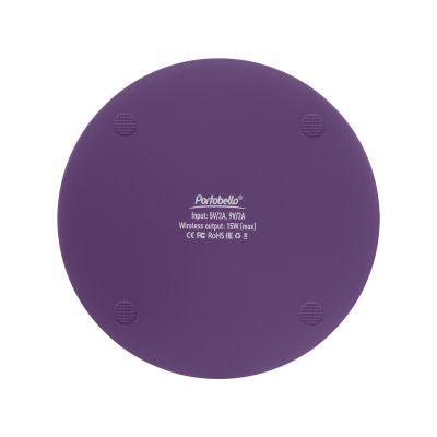 Беспроводное зарядное устройство с подсветкой 15W Аурис (Auris), фиолетовое-7