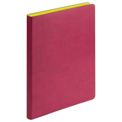 Ежедневник Latte NEW недатированный, бордо/лимонный-5