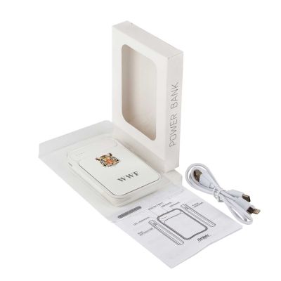 Внешний аккумулятор с подсветкой Старлайт PB (Starlight PB) 5000 mAh, белый-4