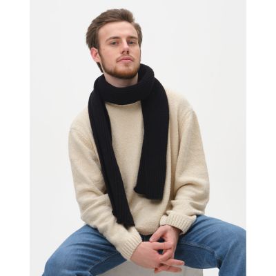 Шарф Forges вязаный, черный-3