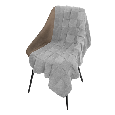 Плед Cella Soft вязаный, 160*90 см, серый-0