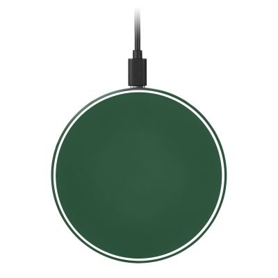 Беспроводное зарядное устройство с подсветкой 15W Auris, зеленое-3