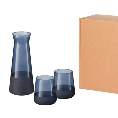 Подарочный набор декантер + 2 стакана, Sapphire синий-0