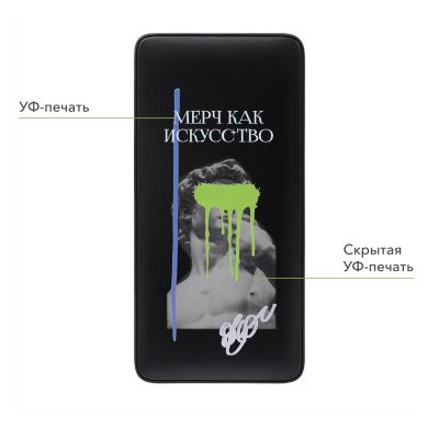 Внешний аккумулятор с цветной подсветкой Анкор Макс Плюс PD (Ancor PD Max Plus) 10000 mAh, черный-12