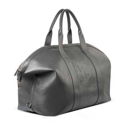 Сумка дорожная Gourji 50х27х35 кожа серая-2