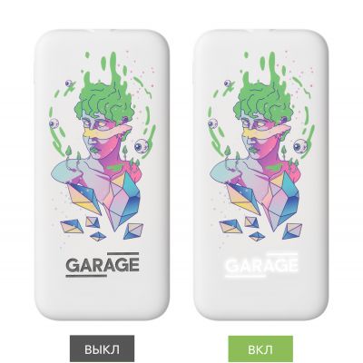 Внешний аккумулятор с подсветкой и беспроводной зарядкой Ultra Wireless Magnetic 10000 mAh, белый-12