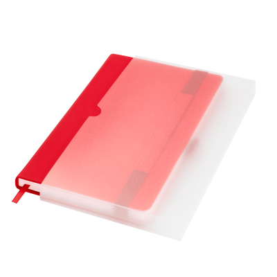 Ежедневник Альфа (Alpha) недатированный, красный/серый-11