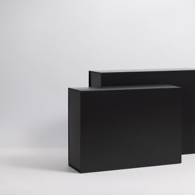 Подарочная коробка-трансформер средняя, черная-6