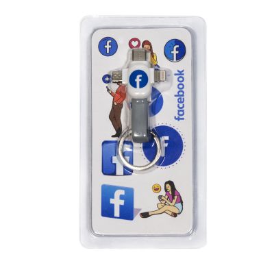 Кабель-брелок 3в1 Cavi в подарочной упаковке, серый-7