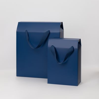 Подарочная коробка-пакет универсальная большая, синяя-4