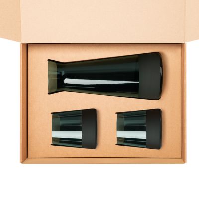 Подарочный набор декантер + 2 стакана Emerald, зеленый-2