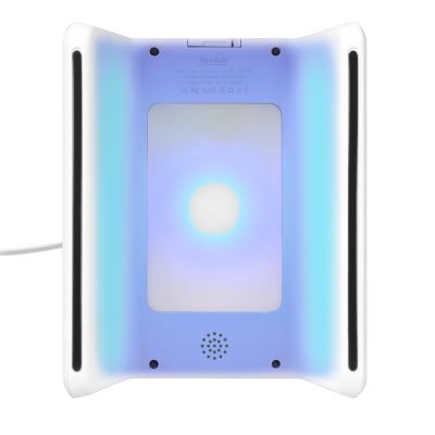 Зарядная станция с часами 15W Flame, белая-7