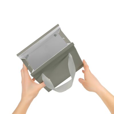 Подарочная коробка-пакет универсальная малая, серая-2