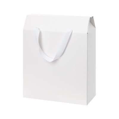 Подарочная коробка-пакет универсальная большая, белая-0