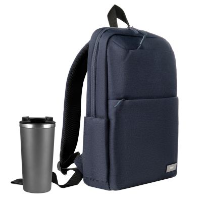 Подарочный набор Palermo, Forst, синий/серый (рюкзак, термокружка)-0