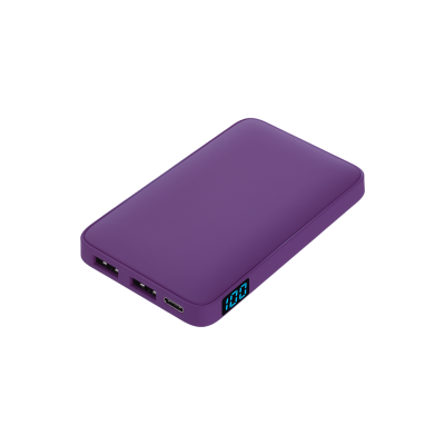 Внешний аккумулятор с подсветкой Анкор (Ancor) 5000 mAh, фиолетовый-0