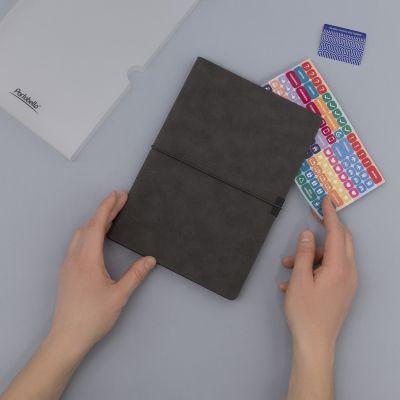 Ежедневник In Velour недатированный, серый-16