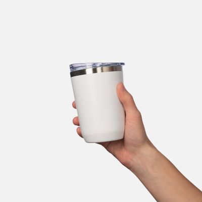 Термокружка вакуумная с керамическим покрытием Арктик (Arctic), белый/аква-10