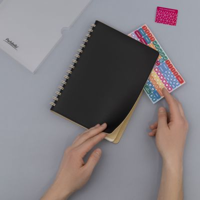 Ежедневник Vista недатированный, черный/бежевый-14