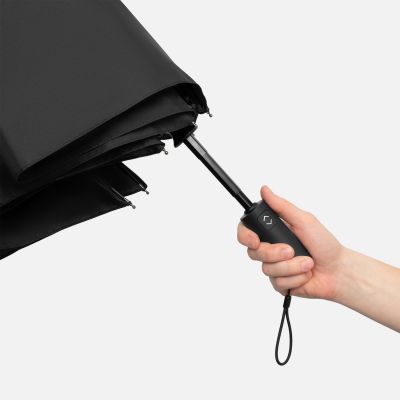 Зонт складной Filton, черный (с функцией Safety System)-7