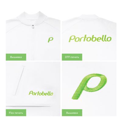 Толстовка на молнии, унисекс TORRES белая, размер S-11