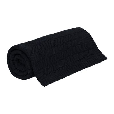 Плед Fado вязаный, темно-синий (без подарочной коробки)-3