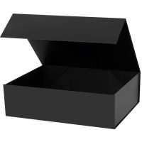 Подарочная коробка с магнитным клапаном большая, черная
