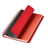 Ежедневник Portobello Trend, Vista, недатированный, черный/красный