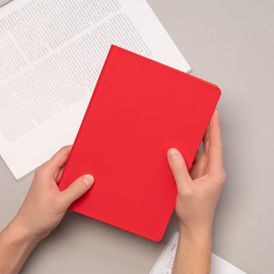 Ежедневник Spark недатированный, красный (с упаковкой, со стикерами)-13