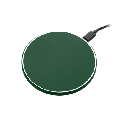 Беспроводное зарядное устройство с подсветкой 15W Auris, зеленое-0