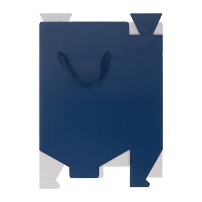 Подарочная коробка-пакет универсальная большая, синяя-3