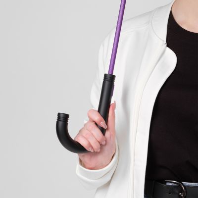 Зонт-трость Quantum, черный/фиолетовый-7