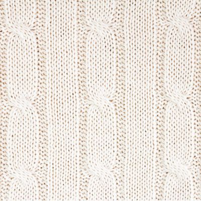 Плед Fado вязаный, бежевый (без подарочной коробки)-4