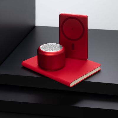 Внешний аккумулятор Atlantis PD 5000mAh с функцией беспроводной зарядки 15W, красный-9