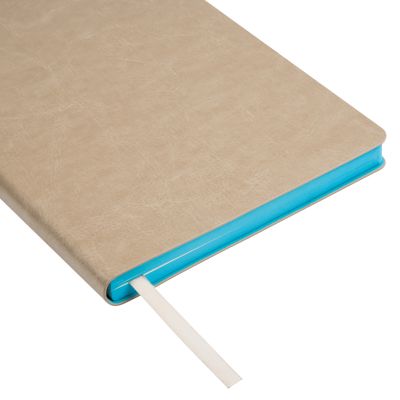 Ежедневник River side недатированный, бежевый/голубой-4